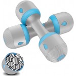 Manubri Palestra Regolabili 2 x 5 kg, 5 in 1 Manubrio Peso Regolabile Fitness
