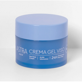 ASTRA Crema Gel Viso Idratazione 24H - Con Acido Ialuronico, Formula Fresca Anti-Ossidante per Pelli Sensibili