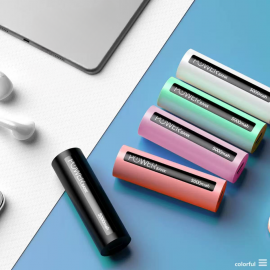 Mini Power Bank 6000mAh Ultra-Portatile con USB/TYPE C, Batteria Portabile 3 Colori & Carica Rapida per Smartphone/Tablet