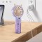 Mini Ventilatore Spray 4 Velocità​​ | Ventilatore con Nebulizzatore & Umidificazione per Interni/Esterni - Verde, Giallo, Viola