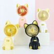 Mini Ventilatore Portatile USB con Luce Led a forma di gatto 4 tonalità + Ricarica pratica USB Incluso, confortevole