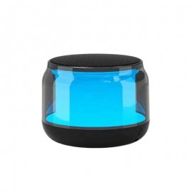 Altoparlante wireless: Design Mini in Blu Trasparente con Luce LED, Bluetooth 10m e 5W Potenza​