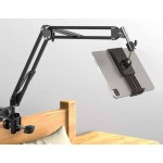 Supporto Pigri TV: Braccio Regolabile Nero per Tablet a Letto/Soffa Senza Strumenti​