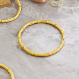 Manico in bambù naturale fatto a mano! Design con nodo rotondo, ideale per creare borse ecologiche e alla moda.