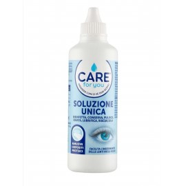 Care for you Pulizia Disinfezione per Lenti Contactless, Soluzione Unica Disinfetta, Conserva, Pulisce 100ml