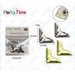 PARTY TIME ANGOLI METALLICI PER BORSE! 22,5 MM IN ORO/ARGENTO - PER DECORAZIONE E RINFORZO ELEGANTE