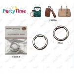 ​​PARTY TIME ACCESSORI PER BORSA IN METALLO! ANELLI 35MM ORO/ARGENTO - PER CHIAVI, AURICOLARI E DECORAZIONE