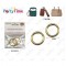 ​​PARTY TIME ACCESSORI PER BORSA IN METALLO! ANELLI 35MM ORO/ARGENTO - PER CHIAVI, AURICOLARI E DECORAZIONE