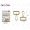 PARTY TIME GANCI METALLICI PER BORSE! 5CM IN ORO E ARGENTO - GANCIO ROTANTE MULTIFUNZIONE CON ANELLO 3.3CM