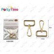 PARTY TIME GANCI METALLICI PER BORSE! 5CM IN ORO E ARGENTO - GANCIO ROTANTE MULTIFUNZIONE CON ANELLO 3.3CM