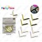 ​​PARTY TIME ANGOLI 31MM ORO/ARGENTO! PROTEZIONE BORDE E LEGNO - RINFORZO ELEGANTE PER BORSE