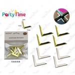 ​​PARTY TIME ANGOLI 31MM ORO/ARGENTO! PROTEZIONE BORDE E LEGNO - RINFORZO ELEGANTE PER BORSE
