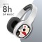 Music Sound Shiny - Cuffie wireless con padiglioni omnidirezionali - 14 ore di riproduzione - Bianco