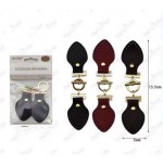 PARTY TIME ACCESSORI PELLE PER BORSE! 15.5CM NERO/BORDÒ - DETTAGLI ELEGANTI CON FIBBIE DORATE E RIVETTI