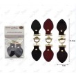 PARTY TIME ACCESSORI PELLE PER BORSE! 15.5CM NERO/BORDÒ - DETTAGLI ELEGANTI CON FIBBIE DORATE E RIVETTI