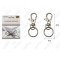 PARTY TIME GANCI E ANELLI METALLO! 4CM/3CM PER PORTACHIAVI - ACCESSORI BORSA CON ANELLO MULTIUSO