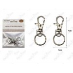 PARTY TIME GANCI E ANELLI METALLO! 4CM/3CM PER PORTACHIAVI - ACCESSORI BORSA CON ANELLO MULTIUSO
