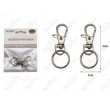 PARTY TIME GANCI E ANELLI METALLO! 4CM/3CM PER PORTACHIAVI - ACCESSORI BORSA CON ANELLO MULTIUSO