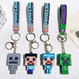 Ciondoli in silicone con personaggi in miniatura di Minecraft, quattro stili