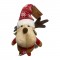 Peluche Renna Natalizia 40x20cm! Cappello Rosso e Sciarpa a Fiocchi - Morbida Decorazione e Regalo Perfetto