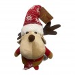 Peluche Renna Natalizia 40x20cm! Cappello Rosso e Sciarpa a Fiocchi - Morbida Decorazione e Regalo Perfetto