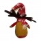 Peluche Renna Natalizia 40x20cm! Cappello Rosso e Sciarpa a Fiocchi - Morbida Decorazione e Regalo Perfetto