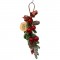 DECORAZIONE NATALE RAMO ARTIGIANALE 50X15 CM! RAMO CON PINI, FIOCCHI E SFERE - PER CASA E REGALI FESTIVI