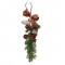 DECORAZIONE NATALE RAMO ARTIGIANALE 50X15 CM! RAMO CON PINI, FIOCCHI E SFERE - PER CASA E REGALI FESTIVI