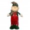 Un grande elfo natalizio di peluche da 55x25 cm! Completo di sciarpa e cappello floreale: la scelta perfetta per
