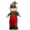 Un grande elfo natalizio di peluche da 55x25 cm! Completo di sciarpa e cappello floreale: la scelta perfetta per