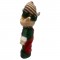 Un grande elfo natalizio di peluche da 55x25 cm! Completo di sciarpa e cappello floreale: la scelta perfetta per