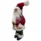 BABBO NATALE PELUCHE 18X13X42CM! CON SACCO REGALI e BARBA MORBIDA - PER DECORAZIONE NATALIZIA TRADIZIONALE