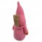 GNOMETTO NATALIZIO IN LANUGA MORBIDA 21X11CM! CAPPELLO A PUNTA ROSA CON CUORE - PERFETTO PER DECORAZIONI E REGALI