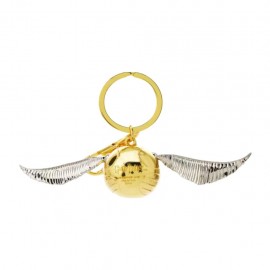 Harry Potter - Portachiavi Snitch Dorato con Ali Argento in Metallo, 12.5cm di Larghezza, 65g, Accessorio Magico