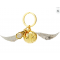 Harry Potter - Portachiavi Snitch Dorato con Ali Argento in Metallo, 12.5cm di Larghezza, 65g, Accessorio Magico