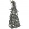 ALBERO NATALIZIO CON FORO CENTRALE E PAILETTES LUCENTI! 48X20 CM IN ORO/ROSSO/ARGENTO - DECORAZIONE BRILLANTE CON STELLE