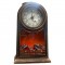 Striscia luminosa a LED per camino, orologio decorativo! Effetto fiamma 27 x 15 cm: classica lampada natalizia.