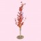 ALBERO DI NATALE IN FERRO CON FRUTTI DI PLASTICA! DECORAZIONE 48 CM LUCENTE CON BASE DORATA E BACCHE ROSSE