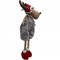 Renna natalizia con gambe retrattili, misure 28 x 74-84 cm! Morbido peluche con cappello rosso, un giocattolo natalizio.