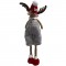 Renna natalizia con gambe retrattili, misure 28 x 74-84 cm! Morbido peluche con cappello rosso, un giocattolo natalizio.