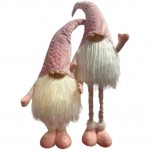 GNOMO DI NATALE RAFFAELLO! GAMBE TELESCOPICHE 110X88 CM - CON CAPPELLO ALTO E BARBA MORBIDA PER DECORAZIONE FESTIVA